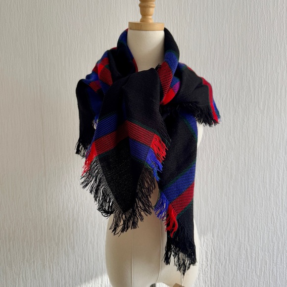 Vintage St. Michael Plaid Square Scarf - Picture 8 of 12